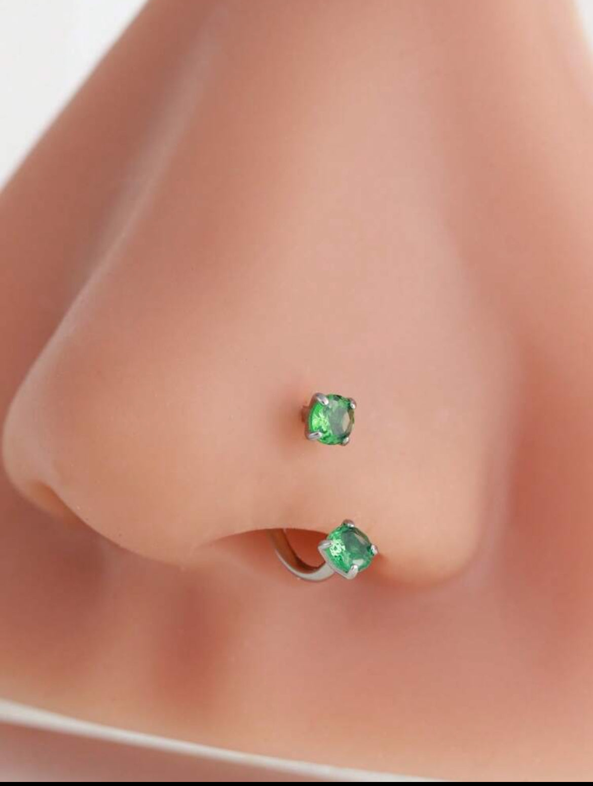 Fashionable And Simple Stainless Steel Material CZ Inlaid Detachable Women's C-Shaped Nose Ring Stud With Colorful And Elegant Body Piercing 1.0mm, Suitable For Birthday Gift, Festival Party, Vacation And Daily Wear.