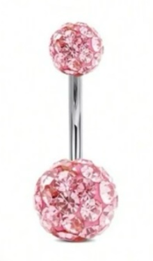 White Stone Butterfly & Cubic Zirconia Navel Ring Set Women Belly Piercing Jewelry