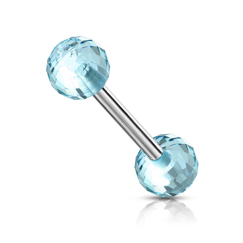 Acrylic Disco Ball Barbell 316L Surgical Steel Barbells