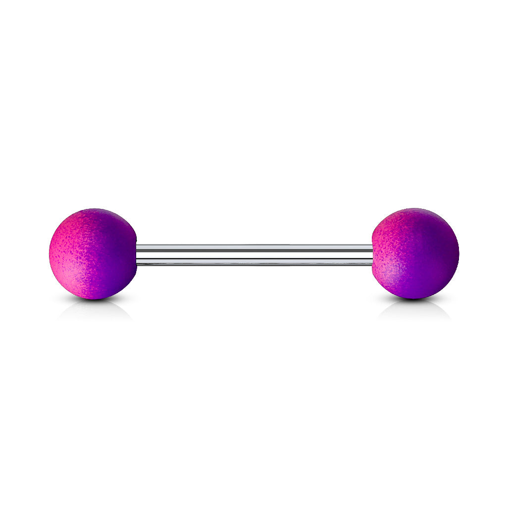 Two Tone Rubber Coating 316L Surgical Steel Barbells
