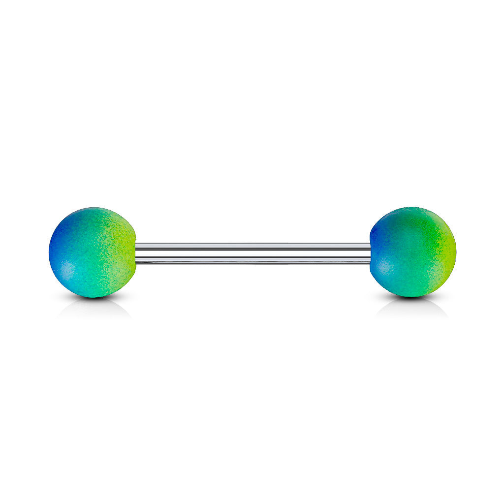 Two Tone Rubber Coating 316L Surgical Steel Barbells