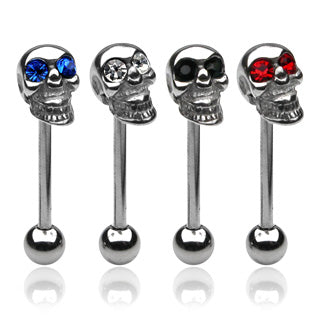 Skull Barbell Gemed eye 360 Surgical Steel