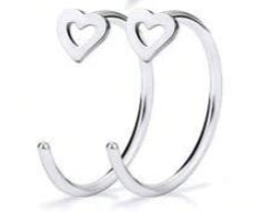 20G StainlessSteel Nose Rings Hoop For Women Men Paved CZ Flower Nose Piercing Jewelry L Shaped Nose Ring Stud Set