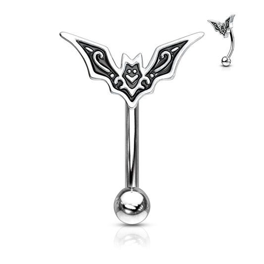 316L Surgical Steel Bat Top Eyebrow Rings/ Curved Barbells
