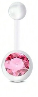 White Stone Butterfly & Cubic Zirconia Navel Ring Set Women Belly Piercing Jewelry