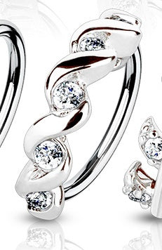 316L Surgical Steel Nose Hoop Rings Pac