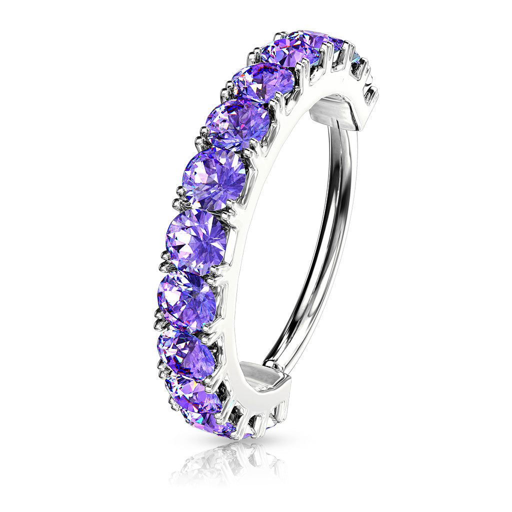 CZ Lined Bendable Hoops for Nose, Cartilage, Daith, and More