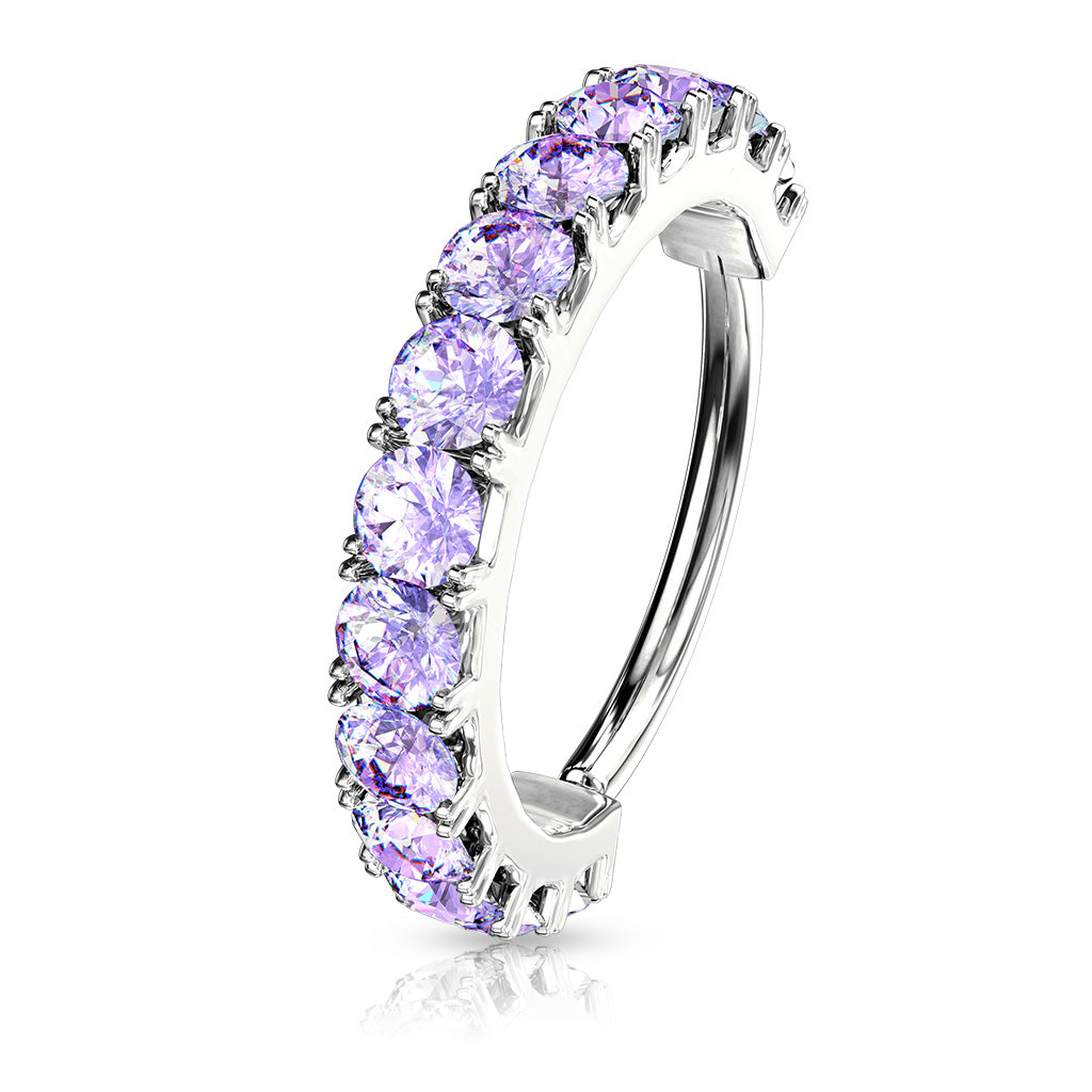 CZ Lined Bendable Hoops for Nose, Cartilage, Daith, and More