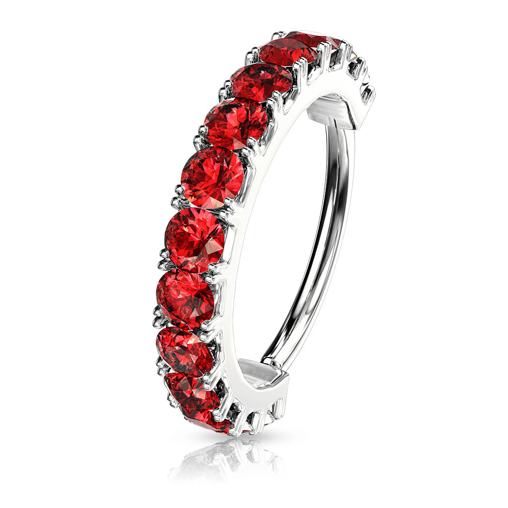CZ Lined Bendable Hoops for Nose, Cartilage, Daith, and More