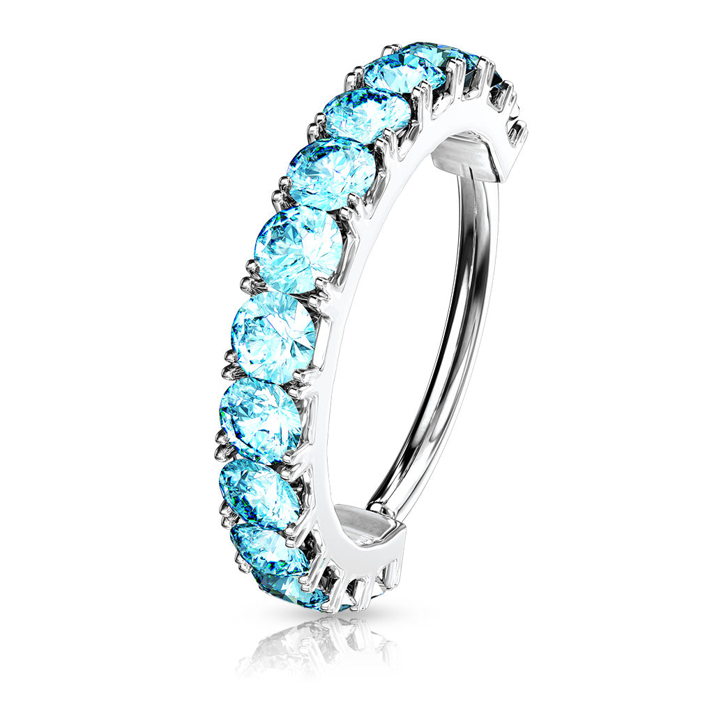 CZ Lined Bendable Hoops for Nose, Cartilage, Daith, and More