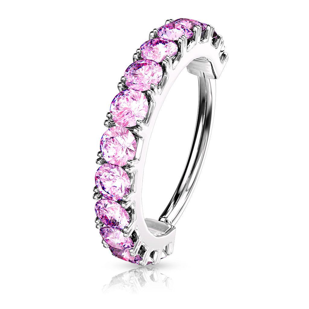 CZ Lined Bendable Hoops for Nose, Cartilage, Daith, and More